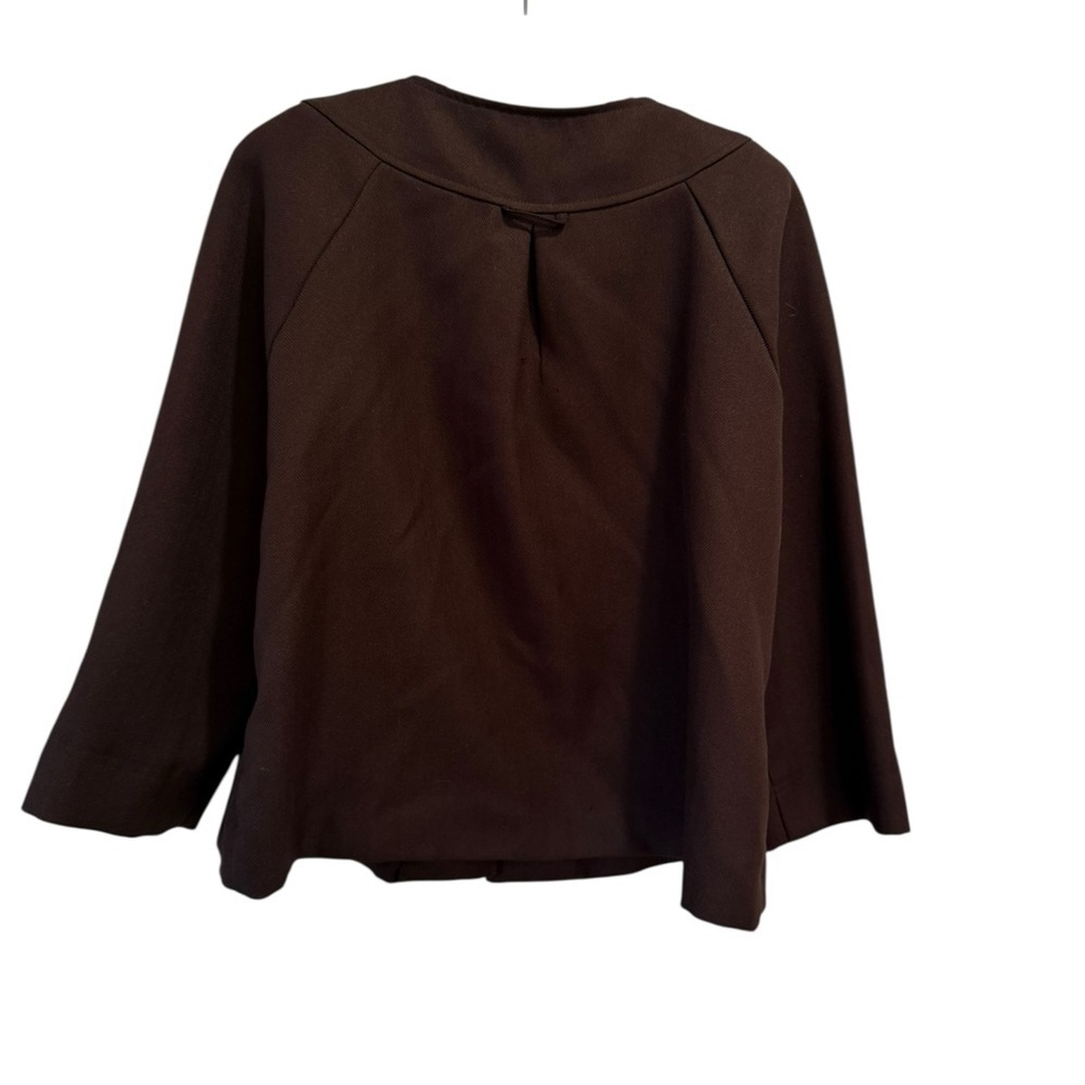 🤎 Dressbarn 3-Button Swing Jacket – Chocolate Brown (M) - Picture 4 of 4